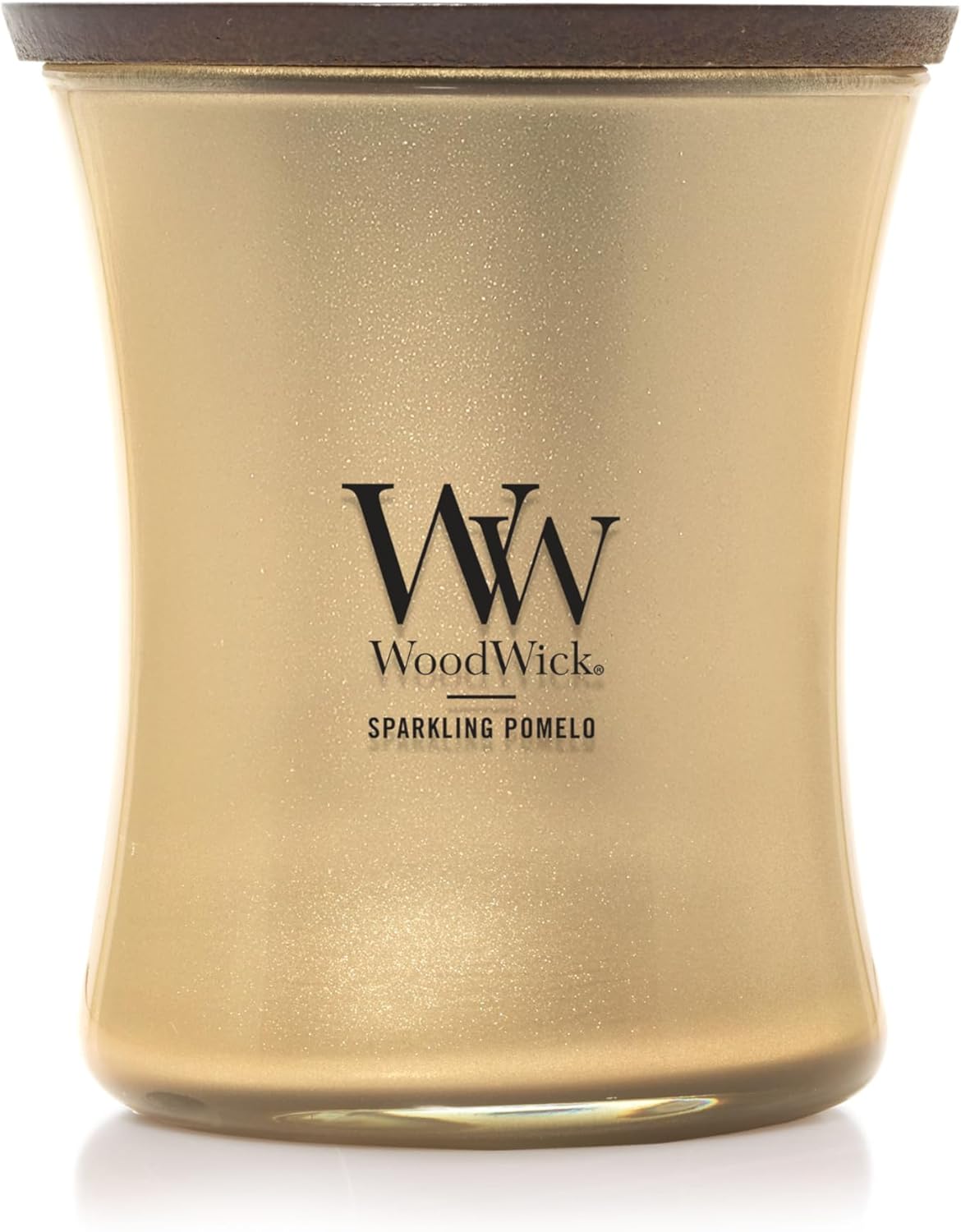 WoodWick Medium Hourglass Candle Fireside Scent Premium Soy  9.7oz