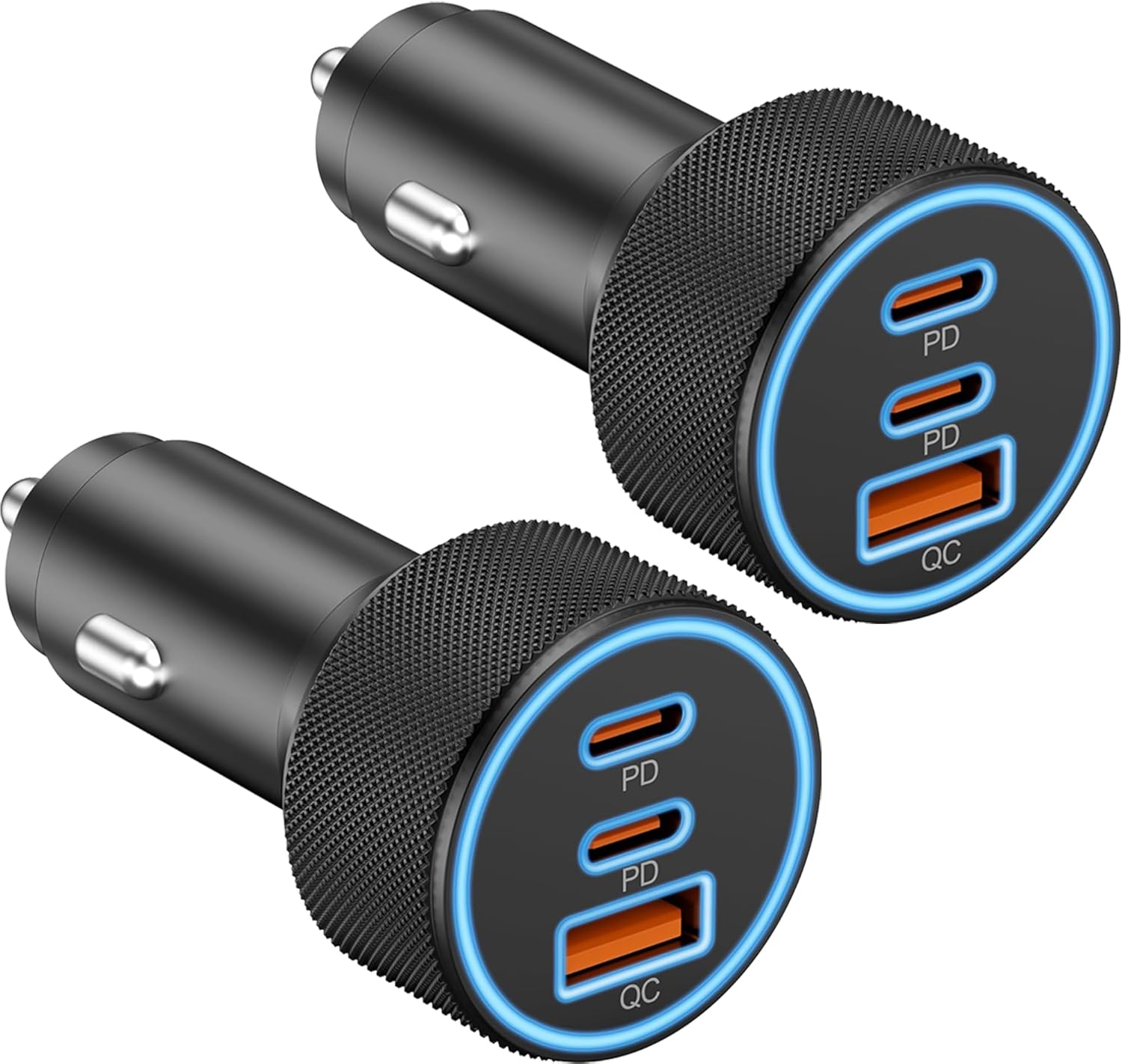 USB C Car Charger, 3-Port 67W Dual USB-C & USB-A Car Power Adapter