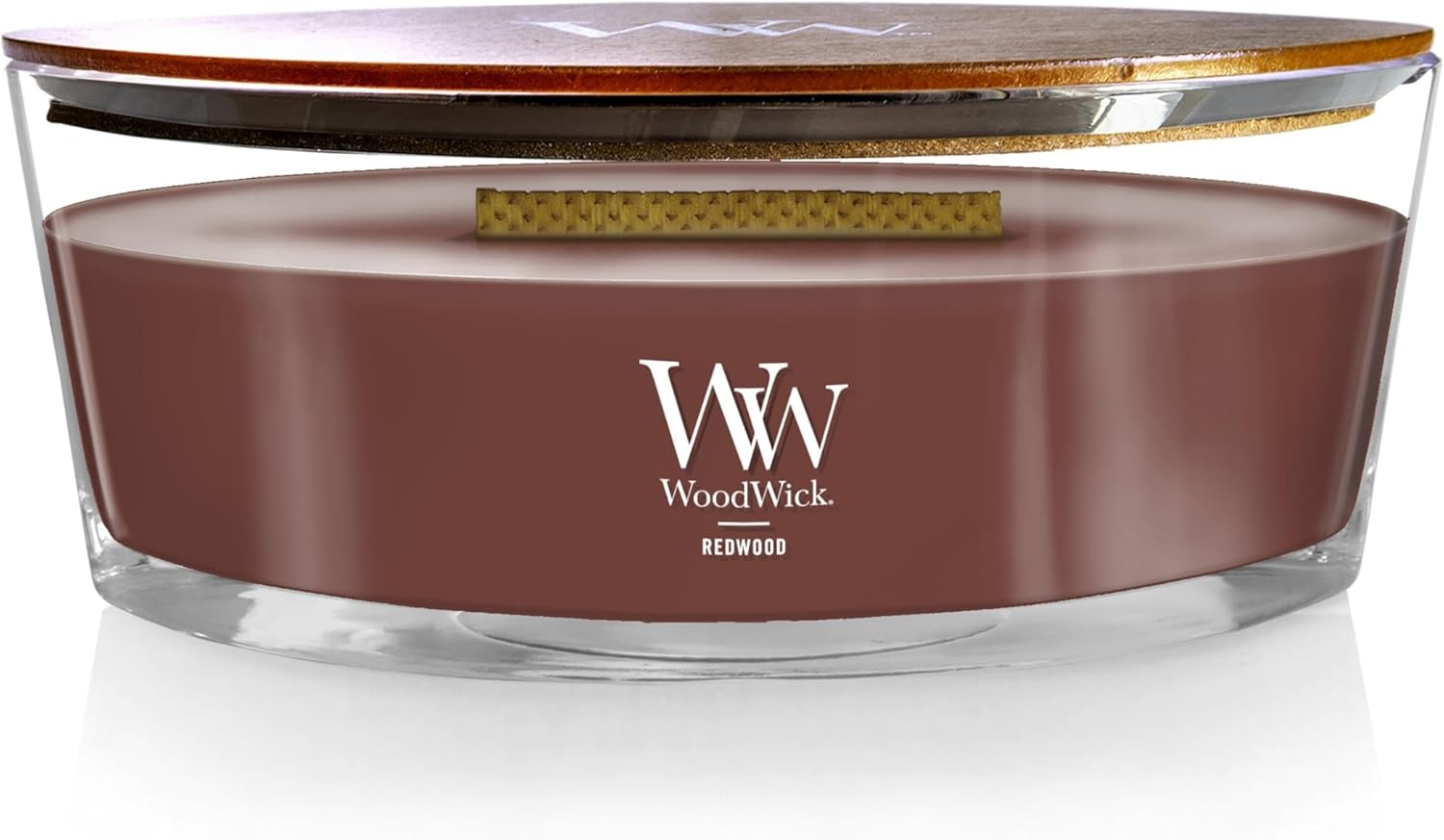 WoodWick Medium Hourglass Candle Fireside Scent Premium Soy  9.7oz