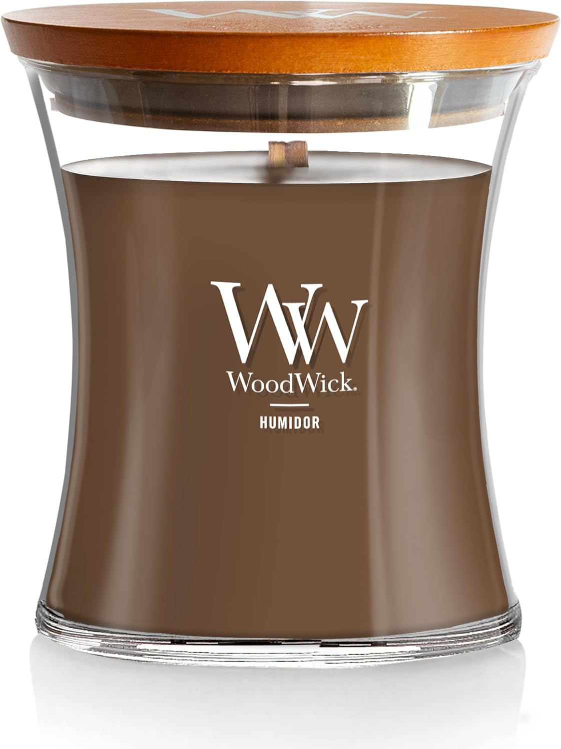 WoodWick Medium Hourglass Candle Fireside Scent Premium Soy  9.7oz
