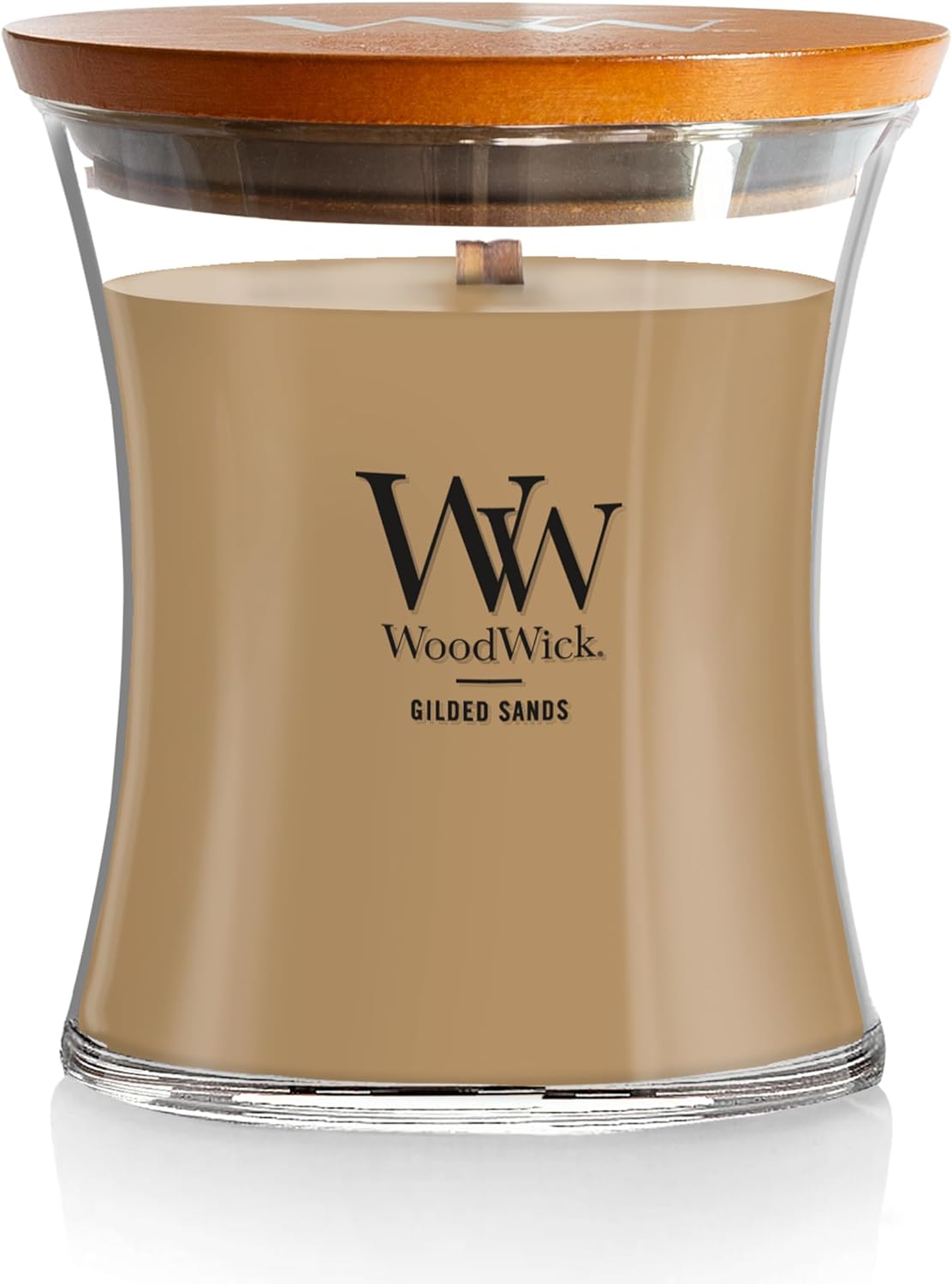 WoodWick Medium Hourglass Candle Fireside Scent Premium Soy  9.7oz