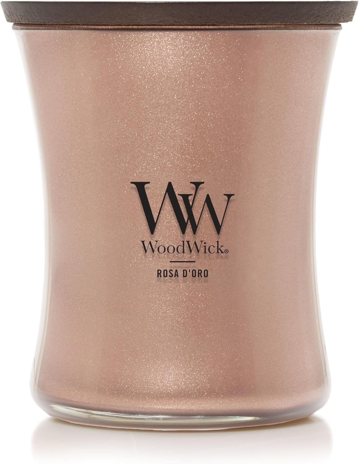 WoodWick Medium Hourglass Candle Fireside Scent Premium Soy  9.7oz