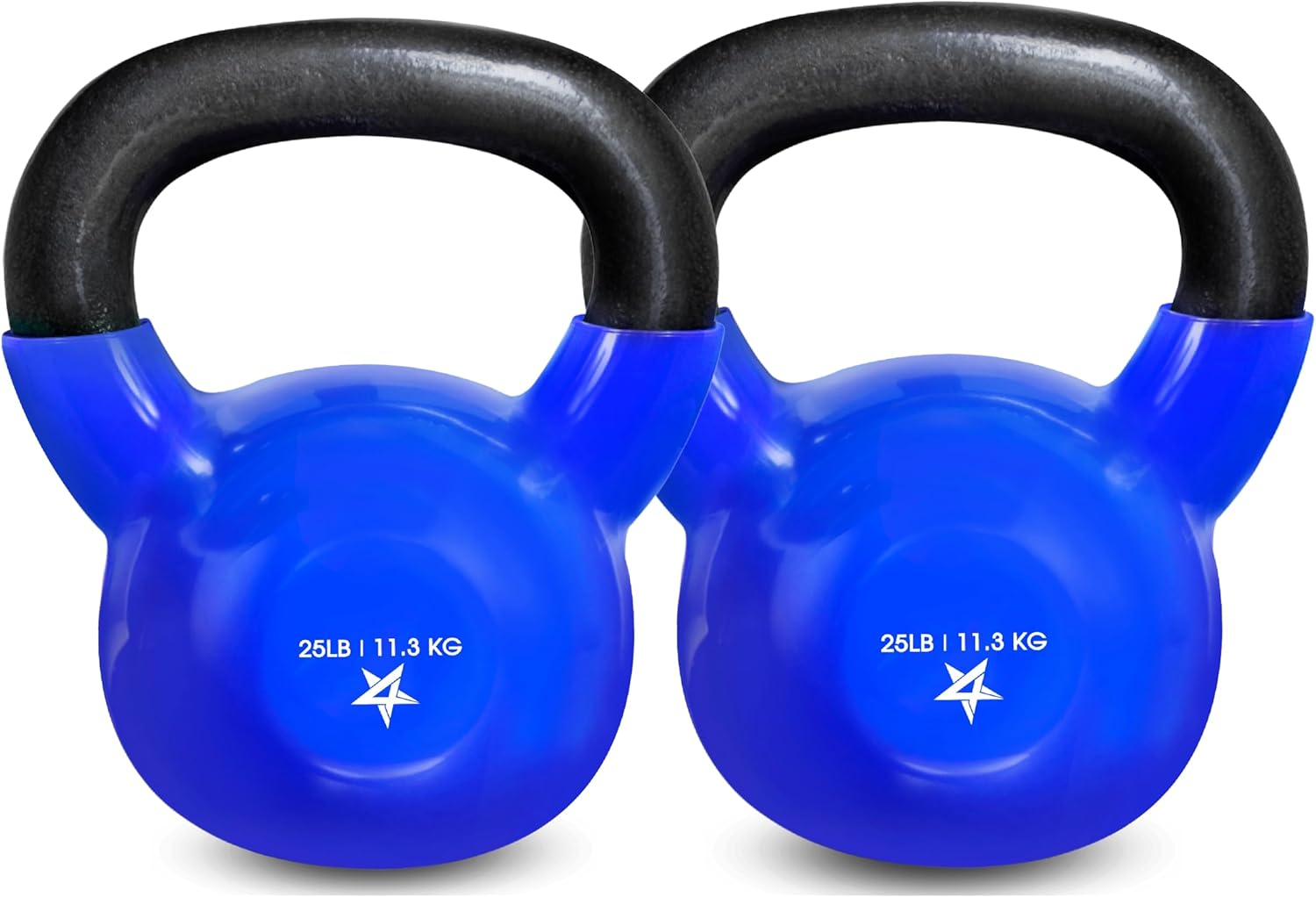 Yes4All Kettlebell, 5-100 LB Vinyl Coated Cast Iron Strength Training Kettlebells