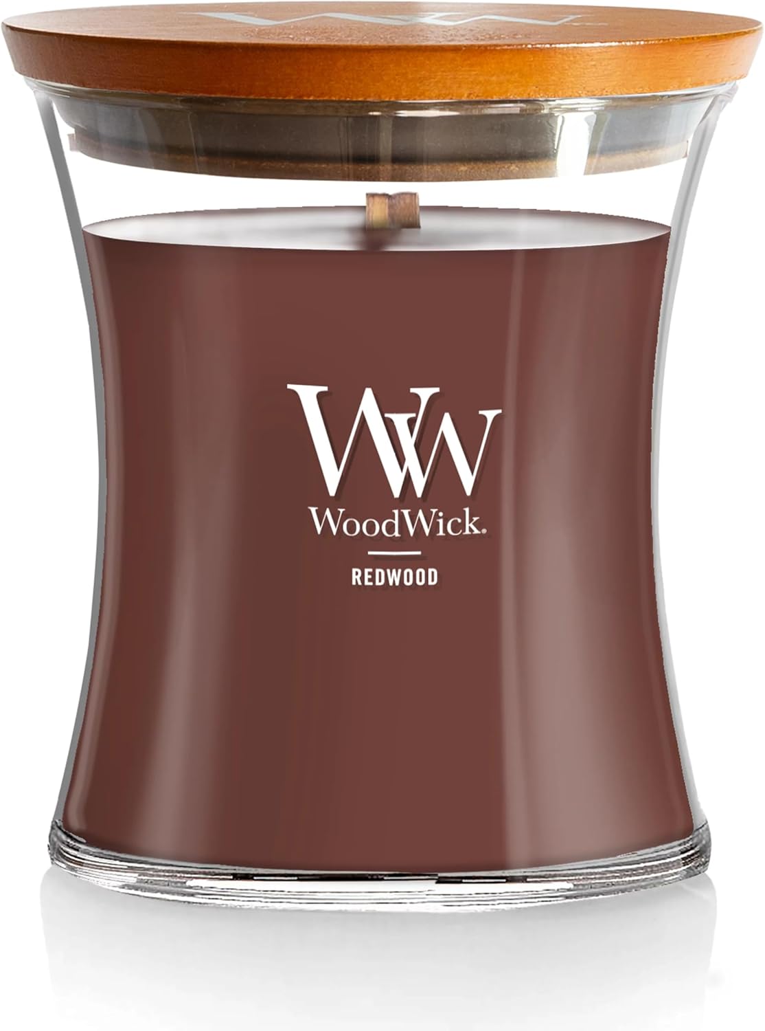 WoodWick Medium Hourglass Candle Fireside Scent Premium Soy  9.7oz