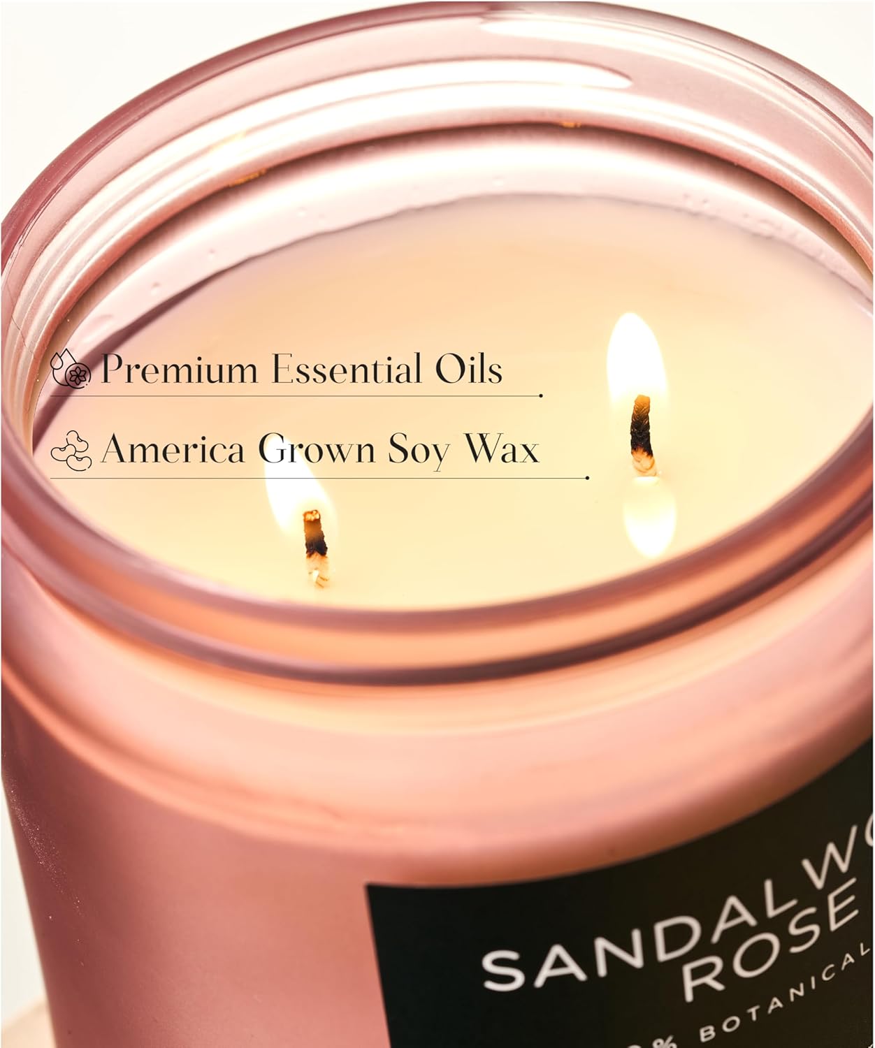 M&SENSE Sandalwood Rose Scented Candle - 11.6oz