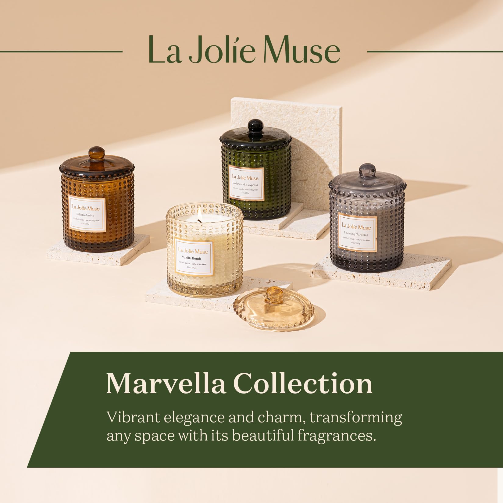 LA JOLIE MUSE Fall Candle | Sahara Amber Candles – Bergamot