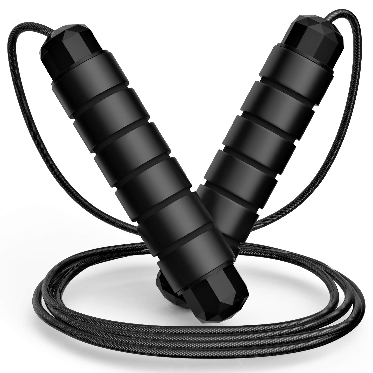 Tangle-Free Rapid Speed Jumping Rope Cable with Ball Bearings