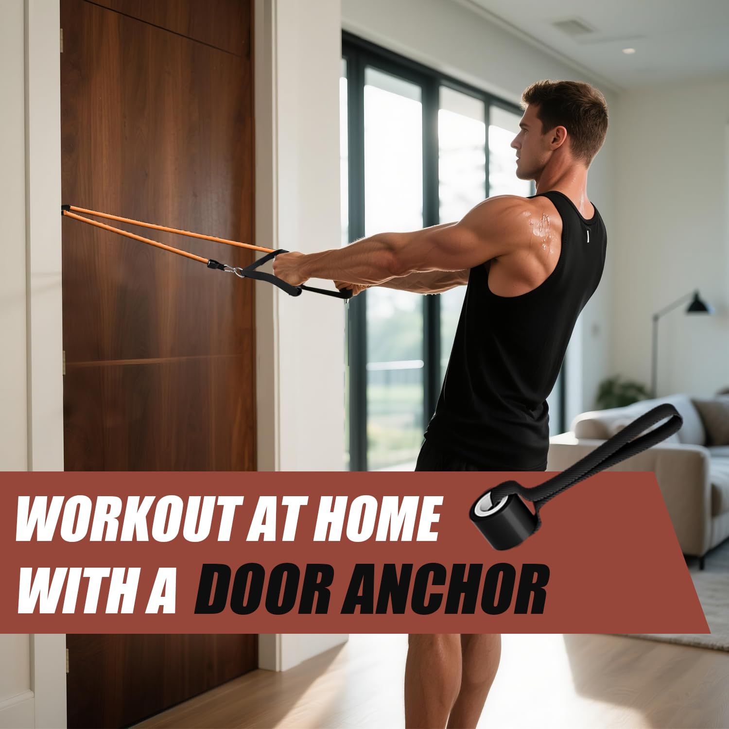 WHATAFIT Resistance Bands with Handles for Men and Women Fitness