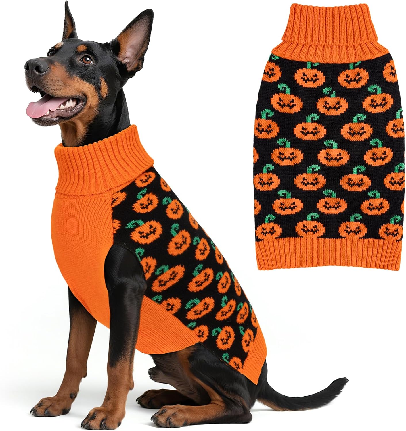 KYEESE Dog Christmas Sweater with Reindeer Pattern