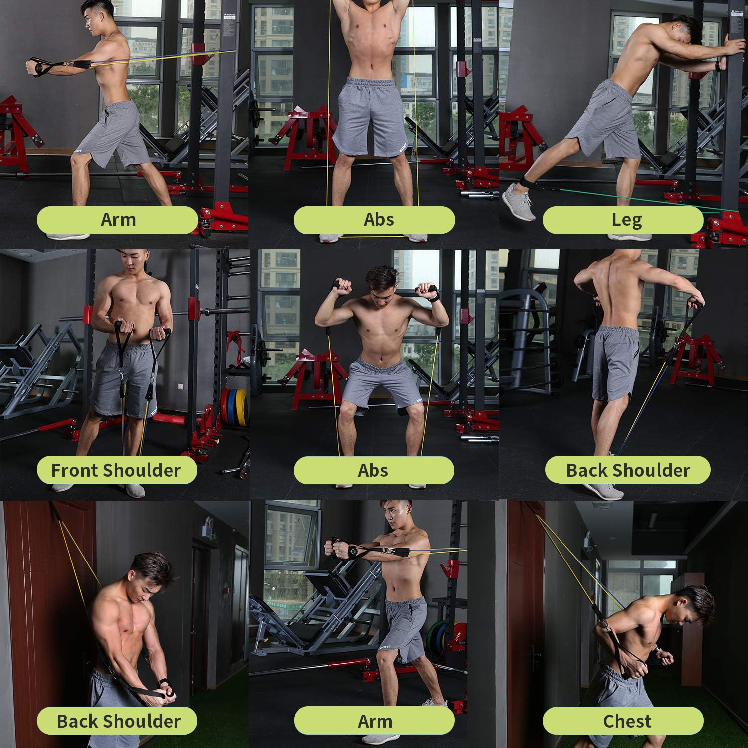 WHATAFIT Resistance Bands with Handles for Men and Women Fitness