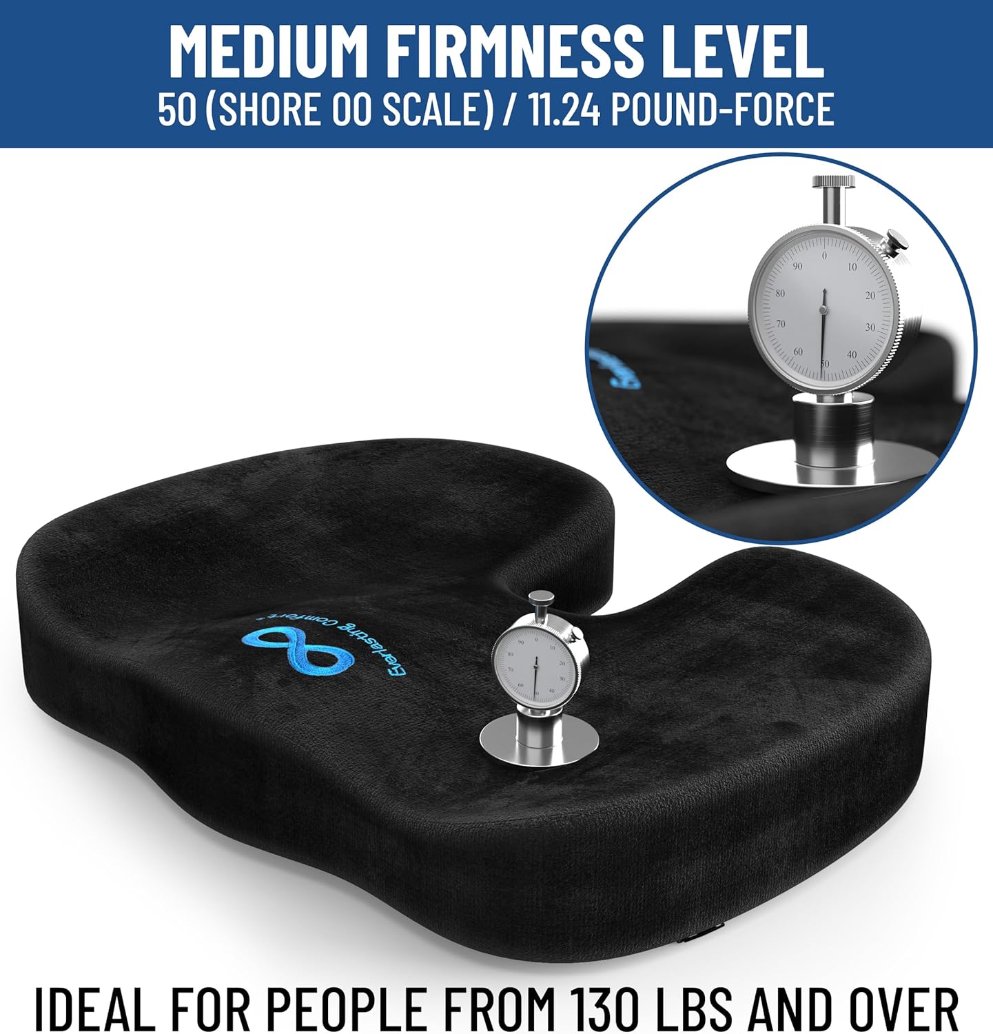 Everlasting Comfort Doctor Recommended Memory Foam Seat Cushion for Office Chairs