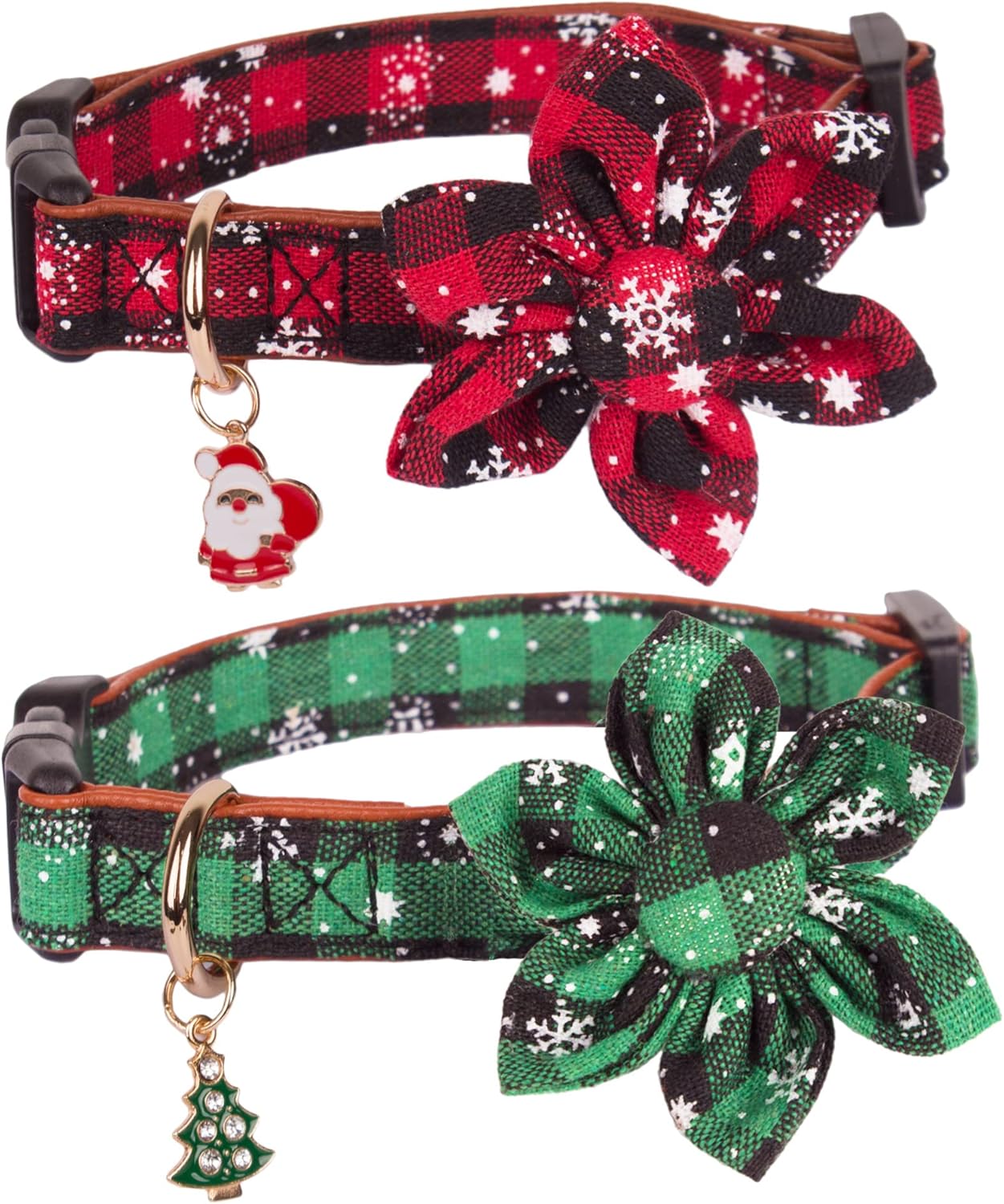 ADOGGYGO Christmas Dog Collar with Bow Tie Adjustable