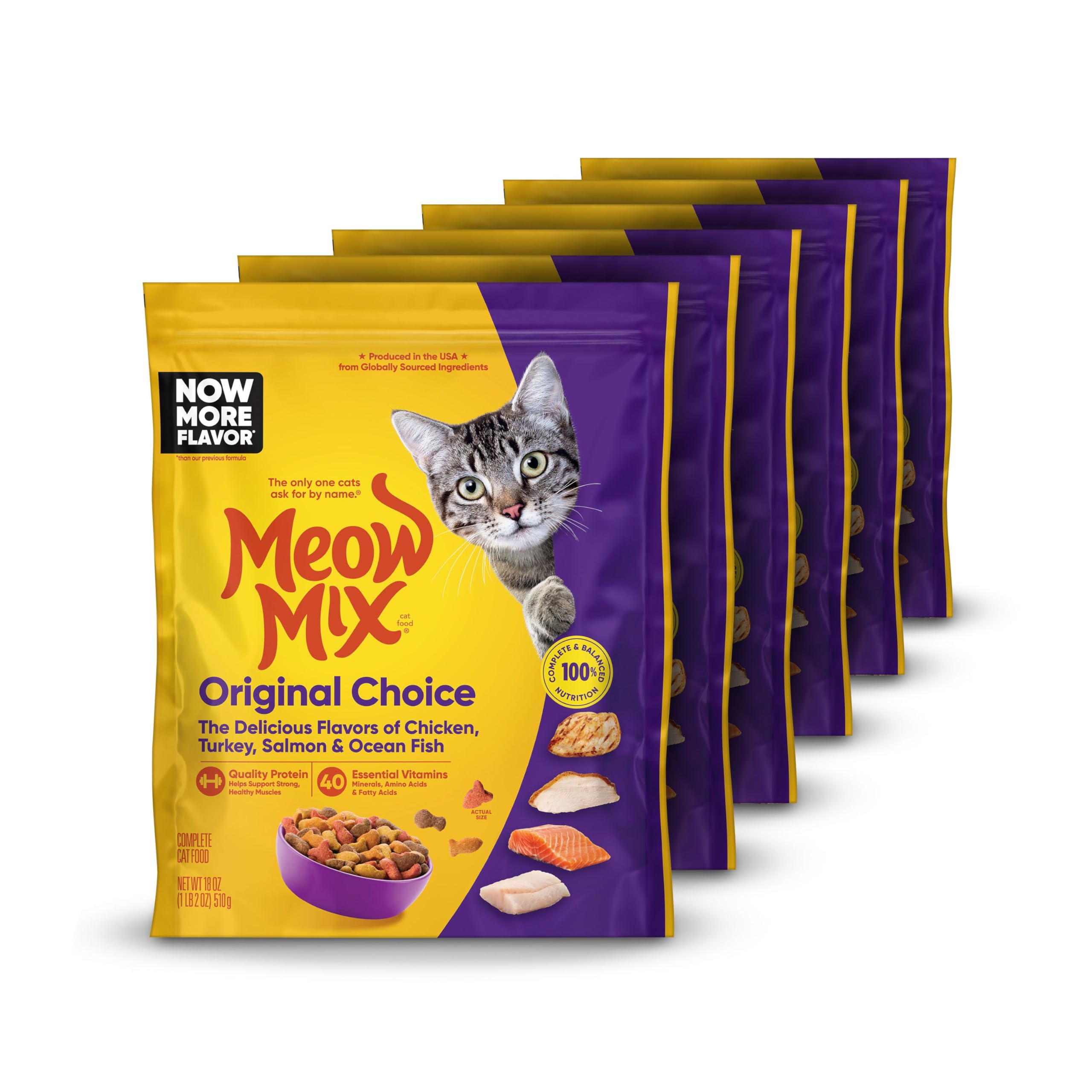 Meow Mix Original Choice Dry Cat Food, 6.3 Pound Bag