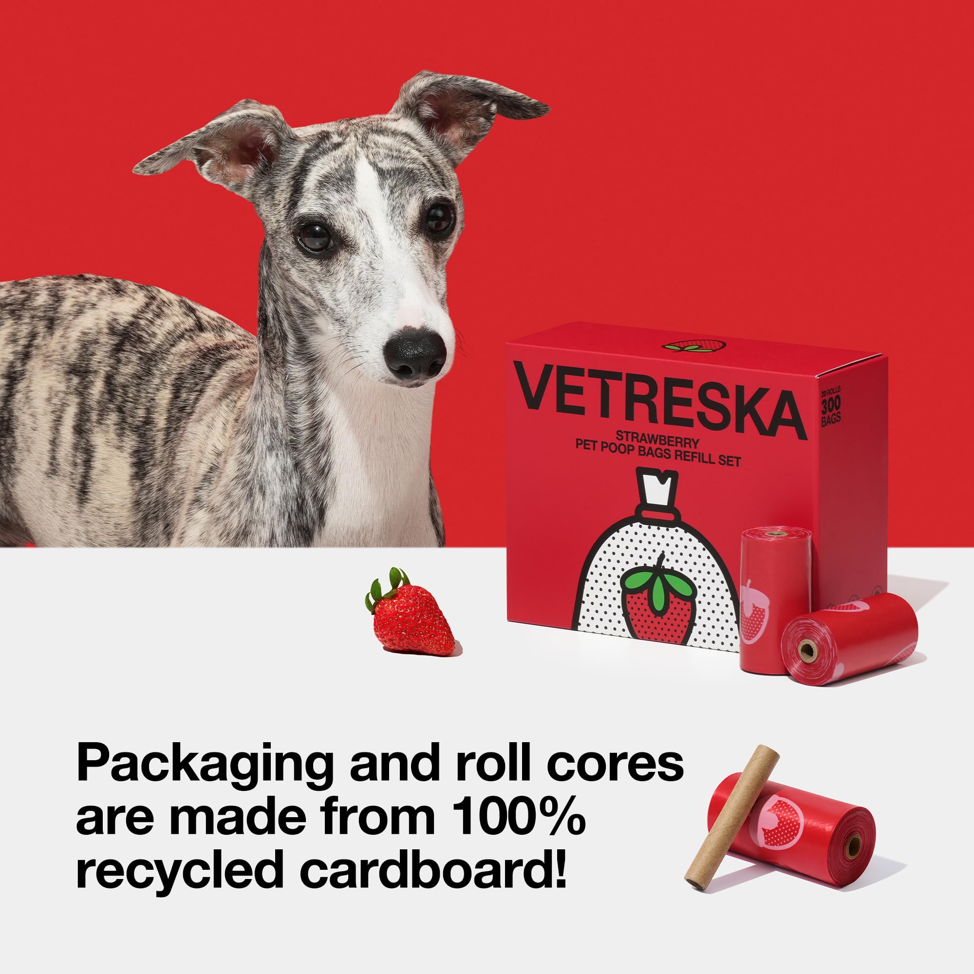 VETRESKA Dog Dispenser with Cherry Blossom Scented Poop Bags