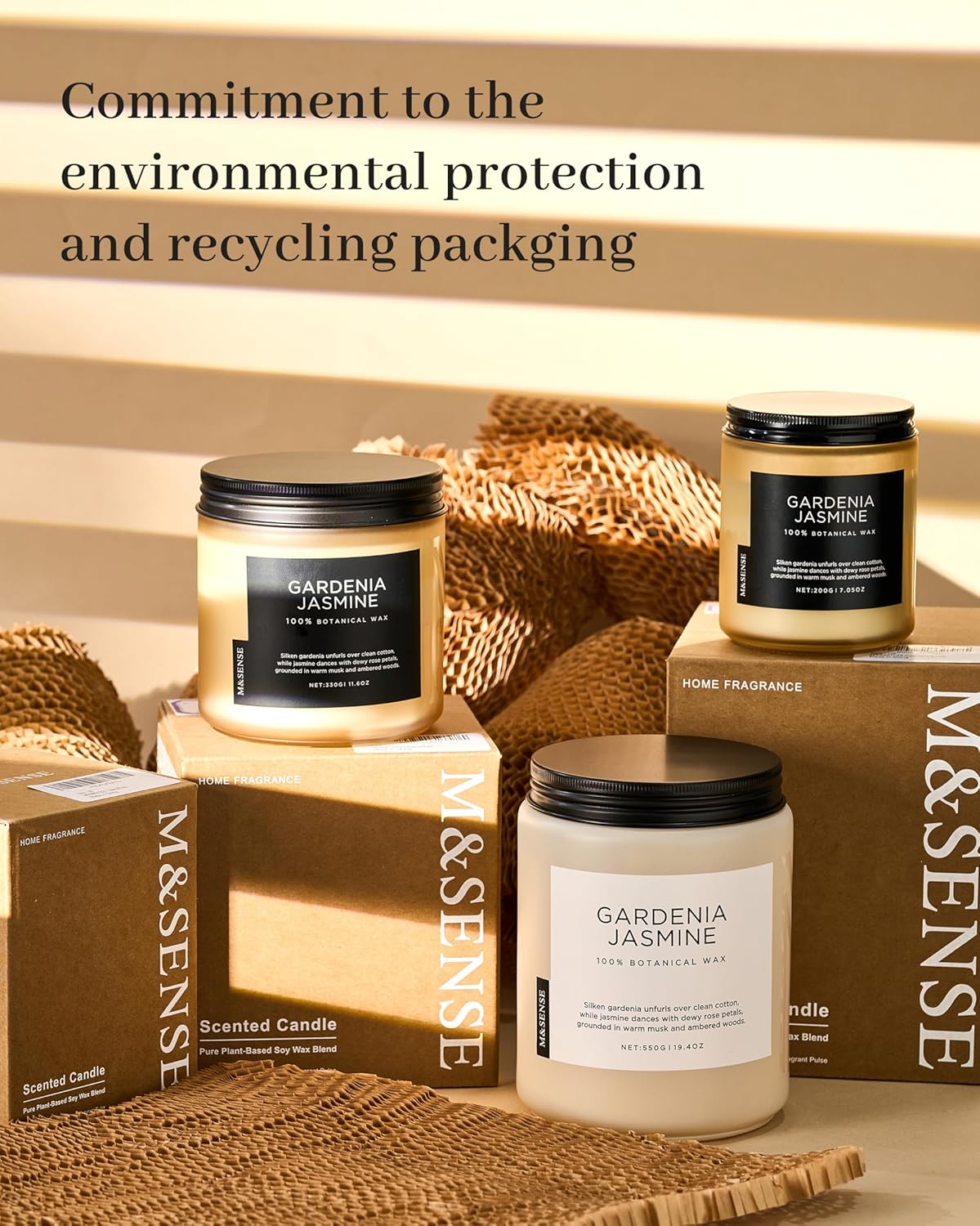 M&SENSE Sandalwood Rose Scented Candle - 11.6oz