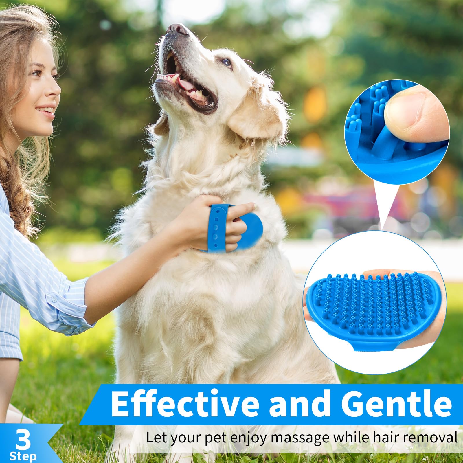 Comotech 6PCS Dog Bath Brush & Dog Toothbrush