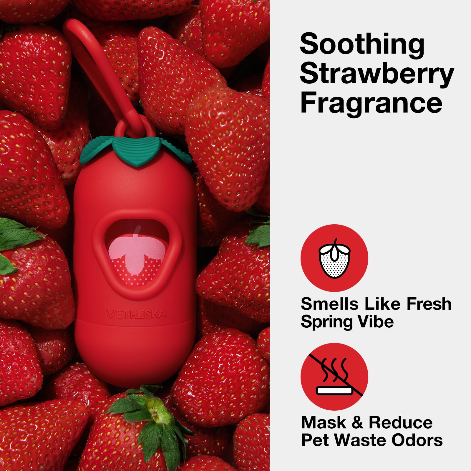 VETRESKA Dog Dispenser with Cherry Blossom Scented Poop Bags