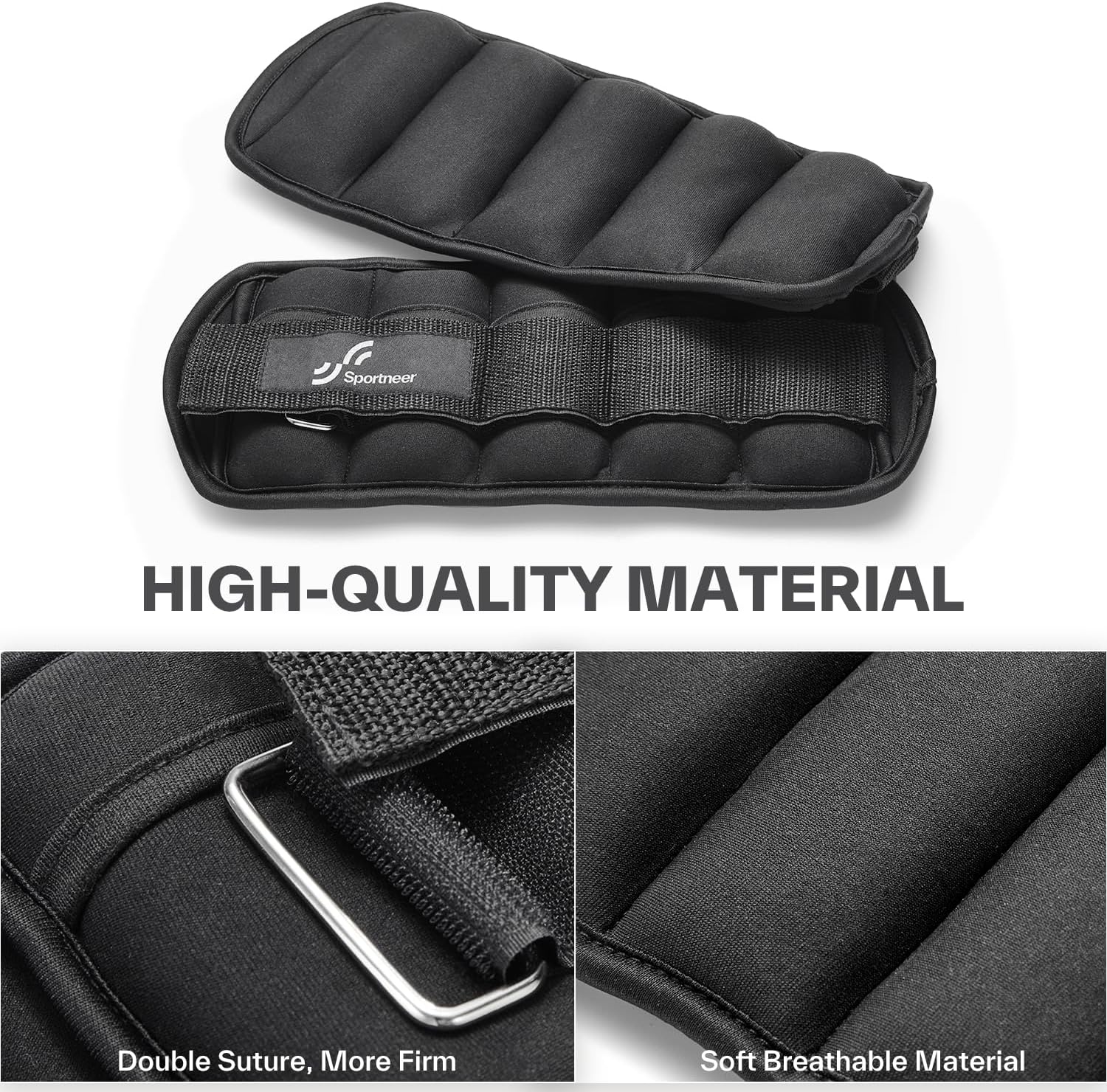 Sportneer Adjustable Ankle Weights 1 Pair 2 4 6 8 10 Lbs Leg Weight Straps