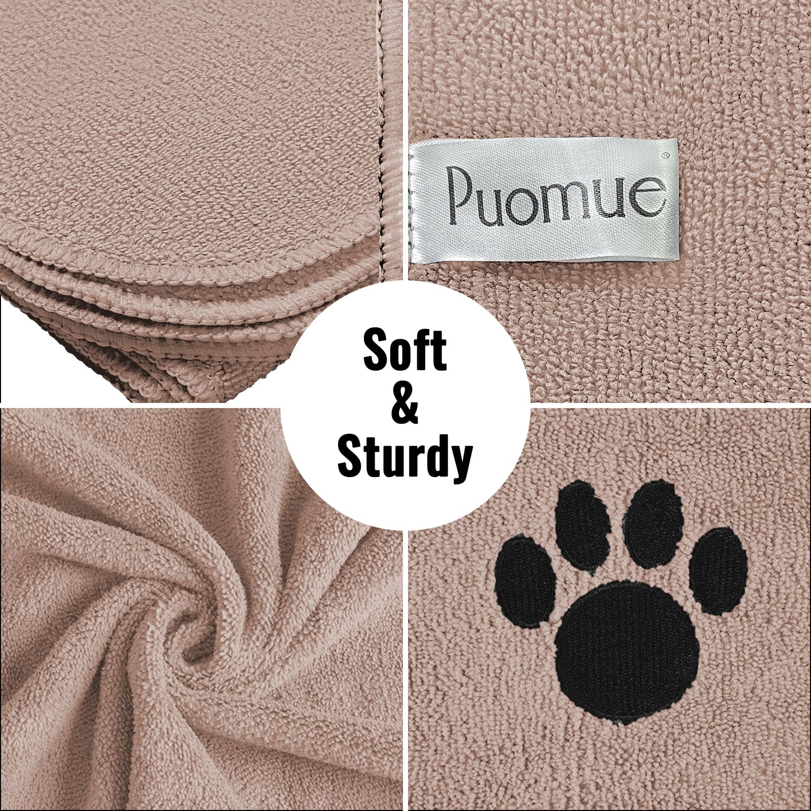 Puomue Microfiber Dog Towels for Drying Dogs