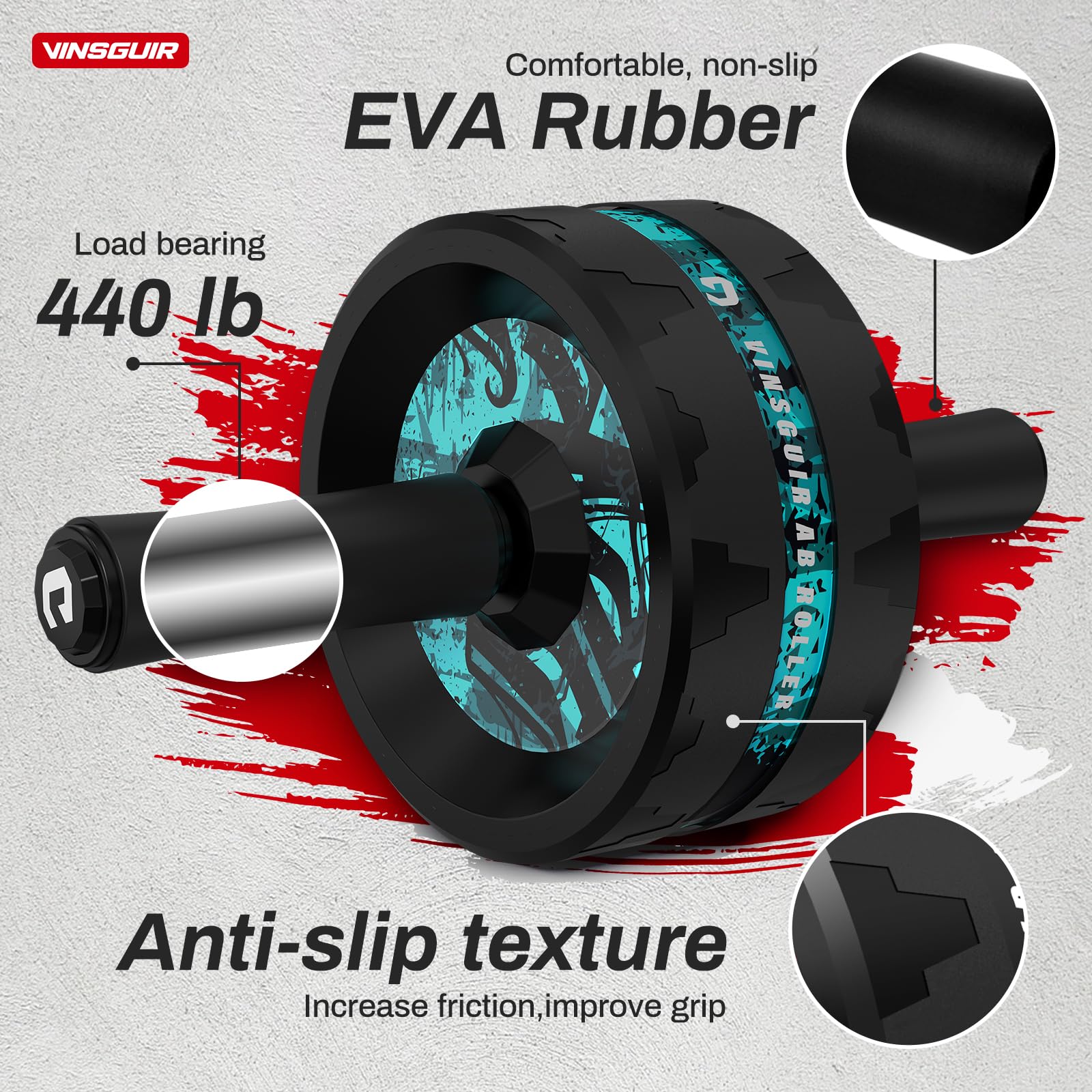 Vinsguir Ab Roller Wheel for Abdominal & Core Strength Training