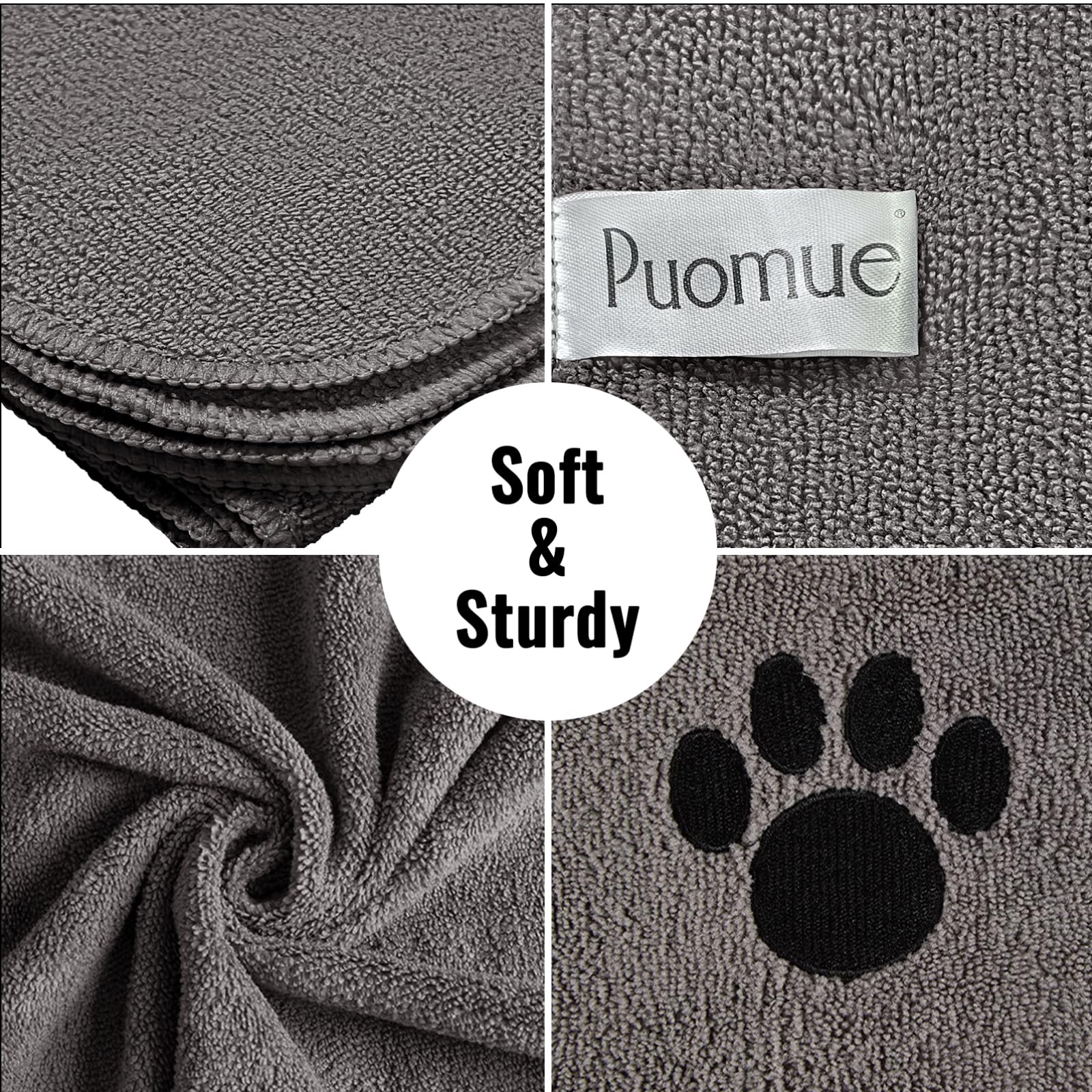 Puomue Microfiber Dog Towels for Drying Dogs