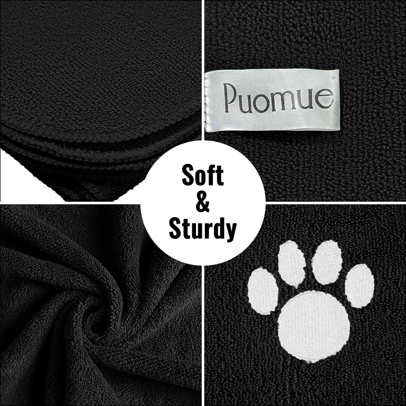 Puomue Microfiber Dog Towels for Drying Dogs
