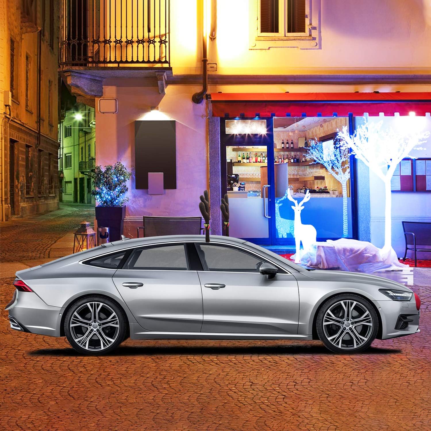 MOMONI Premium Reindeer Car Kit Antlers