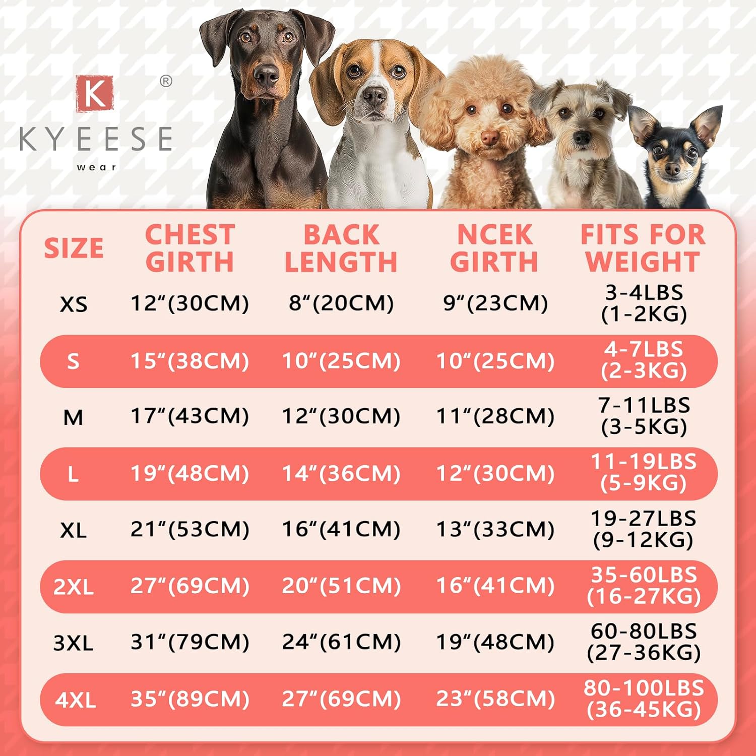 KYEESE Dog Christmas Sweater with Reindeer Pattern