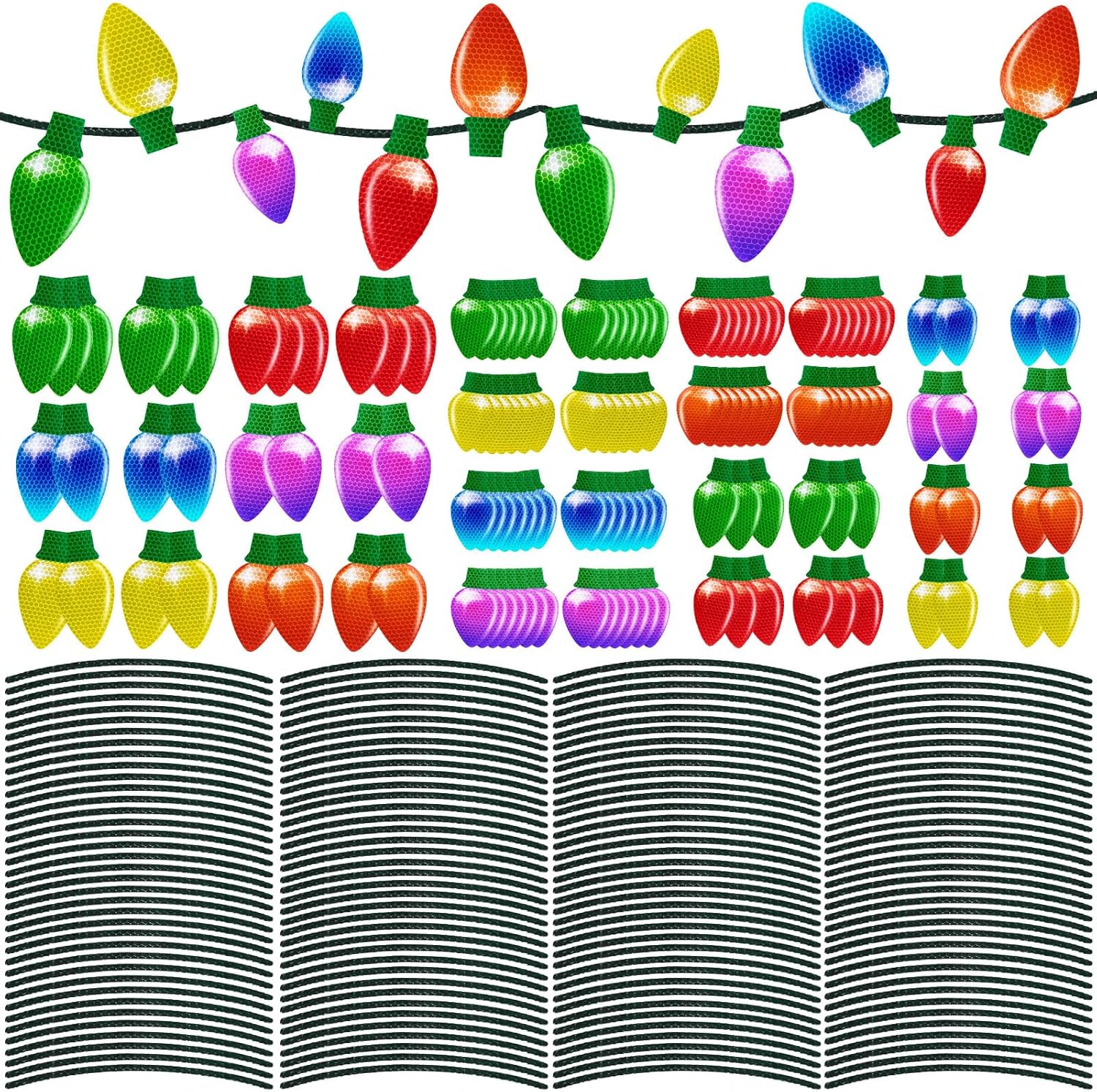 44 Pieces Christmas Car Refrigerator Decorations