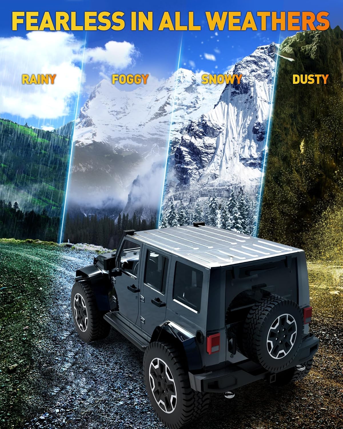 NAOEVO 4 Inch LED Pod Lights, 240W,4 Pcs