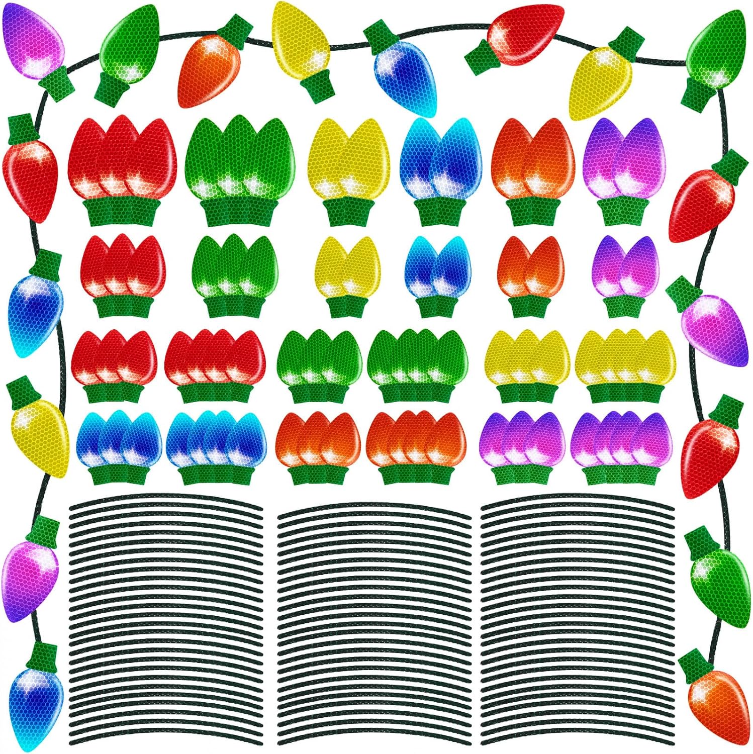 44 Pieces Christmas Car Refrigerator Decorations